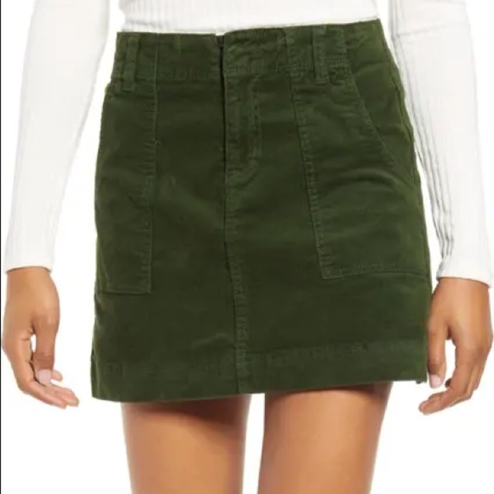 1822 Denim Corduroy A-Line Mini Skirt